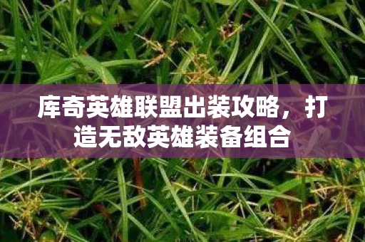 库奇英雄联盟出装攻略，打造无敌英雄装备组合