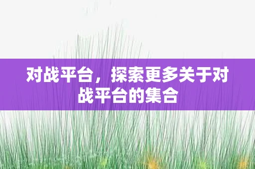 对战平台，探索更多关于对战平台的集合