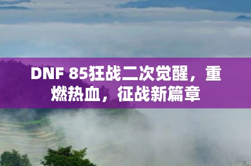 DNF 85狂战二次觉醒图片