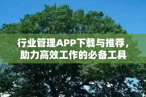 行业管理APP下载与推荐图片