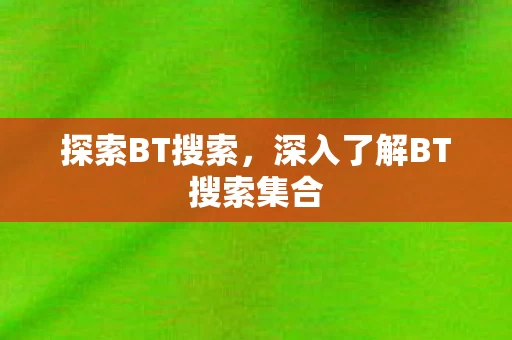 深入了解BT搜索集合图片