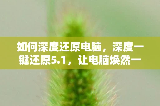 如何深度还原电脑，深度一键还原5.1，让电脑焕然一新的神器