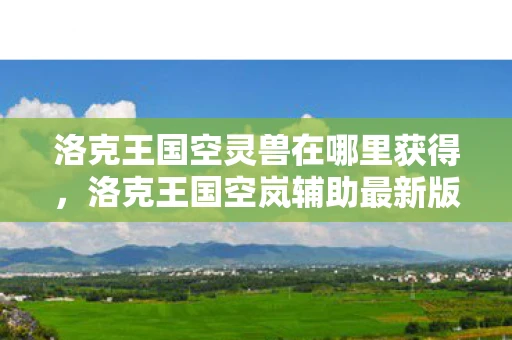洛克王国空灵兽在哪里获得，洛克王国空岚辅助最新版，探索空岚新境界，洛克王国再度升级