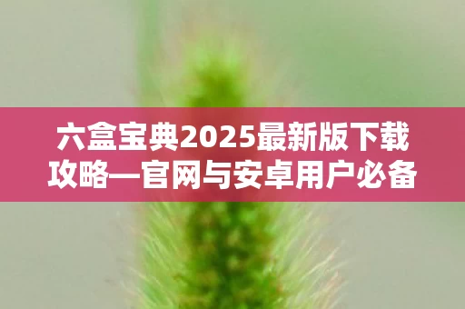 六盒宝典2025最新版下载攻略图片