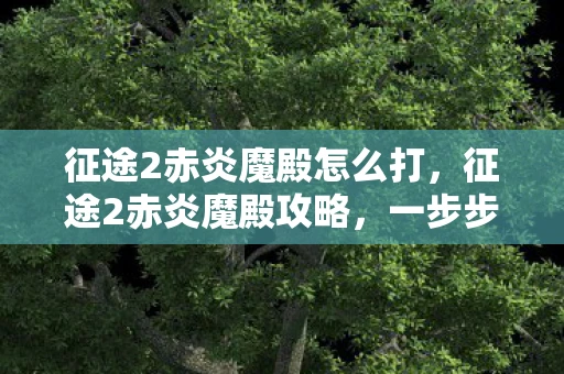 征途2赤炎魔殿怎么打，征途2赤炎魔殿攻略，一步步带你征服魔殿