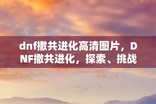 dnf撒共进化高清图片，DNF撒共进化，探索、挑战与无限乐趣