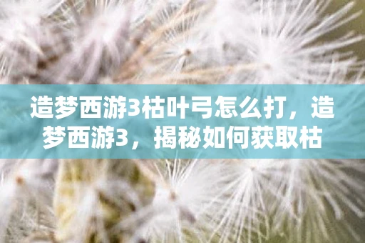 造梦西游3枯叶弓怎么打，造梦西游3，揭秘如何获取枯叶弓