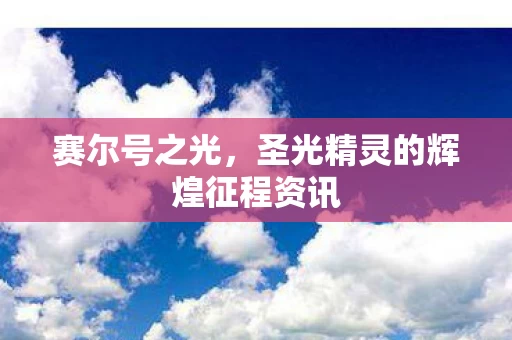 圣光精灵的辉煌征程资讯图片