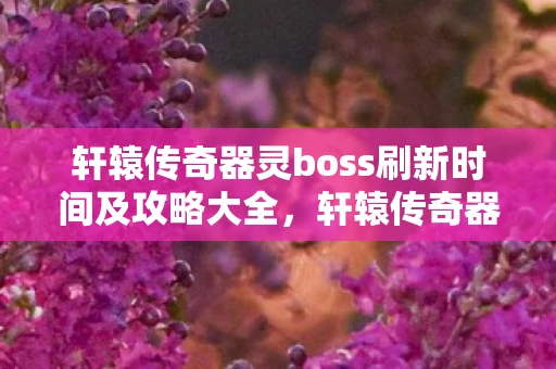 轩辕传奇器灵boss刷新时间及攻略大全,轩辕传奇器灵BOSS刷新时间及攻略 轩辕传奇器灵boss刷新时间及攻略大全,轩辕传奇器灵BOSS刷新时间及攻略