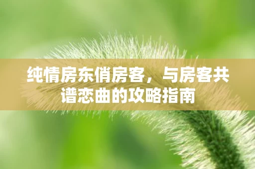 与房客共谱恋曲的攻略指南图片