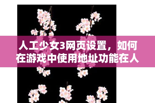 人工少女3网页设置，如何在游戏中使用地址功能在人工少女3中