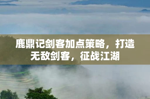 鹿鼎记剑客加点策略图片