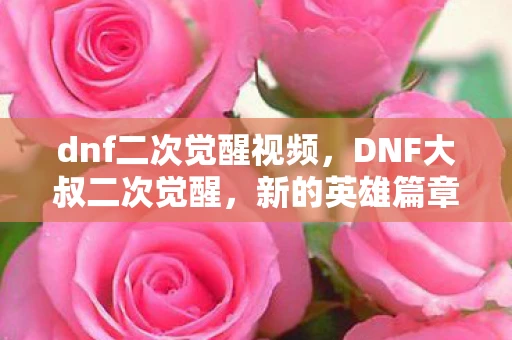dnf二次觉醒视频，DNF大叔二次觉醒，新的英雄篇章