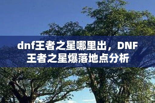 dnf王者之星哪里出，DNF王者之星爆落地点分析