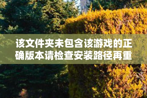 该文件夹未包含该游戏的正确版本请检查安装路径再重试，该文件夹未包含该游戏的正确版本，暗黑3资讯频道深度解析与解决方案