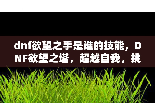 dnf欲望之手是谁的技能，DNF欲望之塔，超越自我，挑战极限的战斗之旅