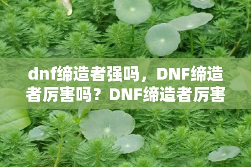 dnf缔造者强吗，DNF缔造者厉害吗？DNF缔造者厉害之处分析