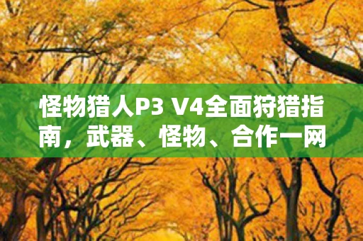 怪物猎人P3 V4全面狩猎指南，武器、怪物、合作一网打尽