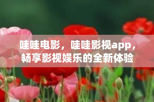 哇哇电影，哇哇影视app，畅享影视娱乐的全新体验