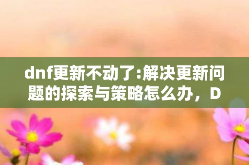 dnf更新不动了:解决更新问题的探索与策略怎么办，DNF更新不动了，解决更新问题的探索与策略