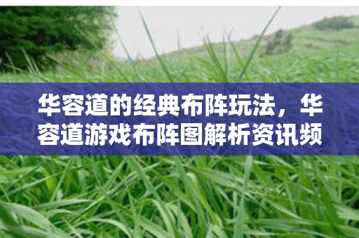 华容道的经典布阵玩法，华容道游戏布阵图解析资讯频道