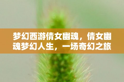 梦幻西游倩女幽魂，倩女幽魂梦幻人生，一场奇幻之旅的深情解读