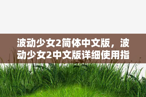 波动少女2简体中文版，波动少女2中文版详细使用指南