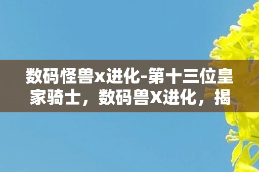 数码怪兽x进化-第十三位皇家骑士，数码兽X进化，揭开第十三位皇家骑士的神秘面纱