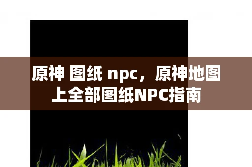原神 图纸 npc，原神地图上全部图纸NPC指南