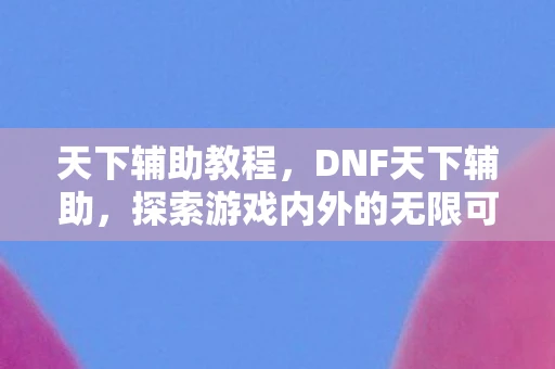 天下辅助教程，DNF天下辅助，探索游戏内外的无限可能