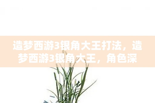 造梦西游3银角大王打法，造梦西游3银角大王，角色深度解析与攻略