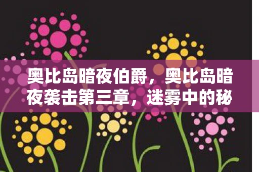 奥比岛暗夜伯爵，奥比岛暗夜袭击第三章，迷雾中的秘密