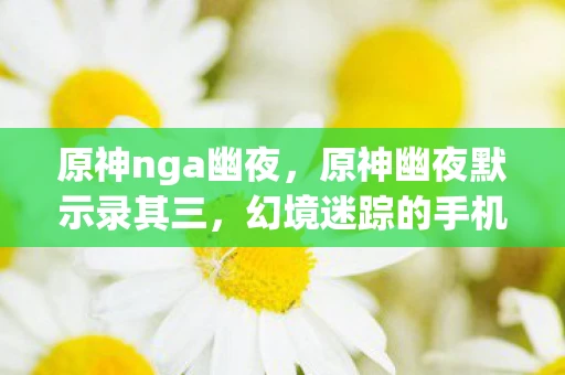 原神nga幽夜，原神幽夜默示录其三，幻境迷踪的手机游戏探索