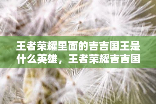 王者荣耀里面的吉吉国王是什么英雄,王者荣耀吉吉国王梗解析 王者荣耀里面的吉吉国王是什么英雄,王者荣耀吉吉国王梗解析