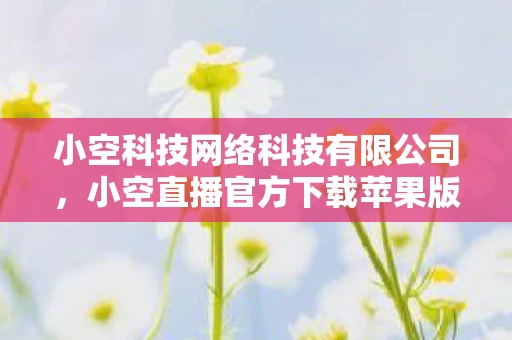 小空科技网络科技有限公司，小空直播官方下载苹果版，轻松观看直播的新选择