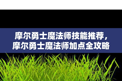 摩尔勇士魔法师技能推荐,摩尔勇士魔法师加点全攻略,让你成为游戏中的强者! 摩尔勇士魔法师技能推荐,摩尔勇士魔法师加点全攻略,让你成为游戏中的强者!
