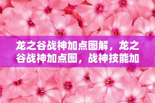 龙之谷战神加点图解，龙之谷战神加点图，战神技能加点精华分享