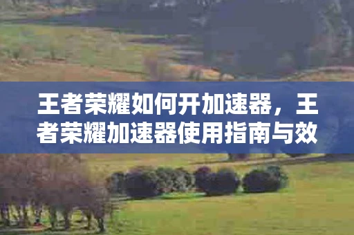 王者荣耀如何开加速器,王者荣耀加速器使用指南与效果,是否值得开启? 王者荣耀如何开加速器,王者荣耀加速器使用指南与效果,是否值得开启?