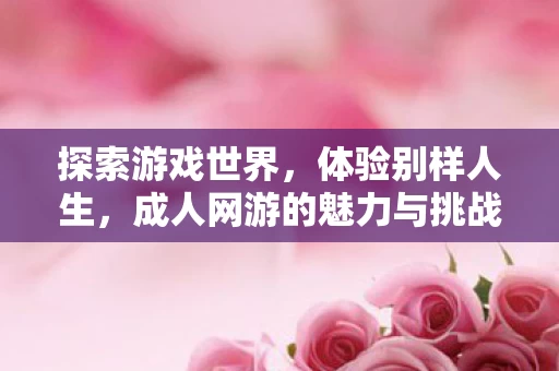 成人网游的魅力与挑战图片