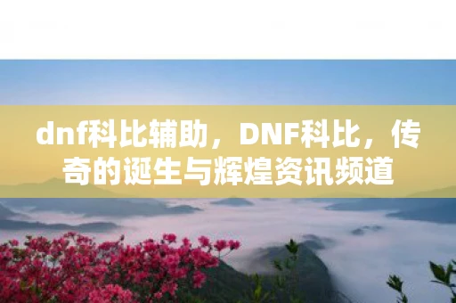 dnf科比辅助，DNF科比，传奇的诞生与辉煌资讯频道