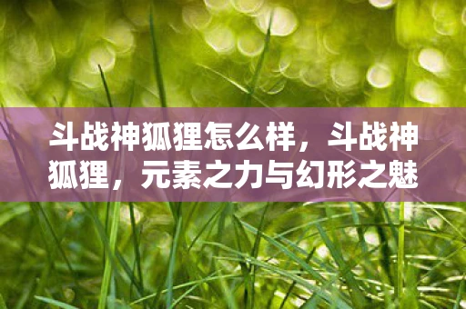 斗战神狐狸怎么样，斗战神狐狸，元素之力与幻形之魅的完美融合