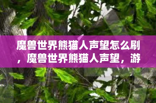 魔兽世界熊猫人声望怎么刷,魔兽世界熊猫人声望,游戏内的独特系统与挑战 魔兽世界熊猫人声望怎么刷,魔兽世界熊猫人声望,游戏内的独特系统与挑战