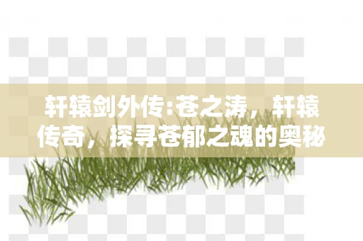 轩辕剑外传:苍之涛,轩辕传奇,探寻苍郁之魂的奥秘 轩辕剑外传:苍之涛,轩辕传奇,探寻苍郁之魂的奥秘