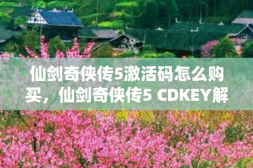 仙剑奇侠传5激活码怎么购买，仙剑奇侠传5 CDKEY解析及游戏内容探讨