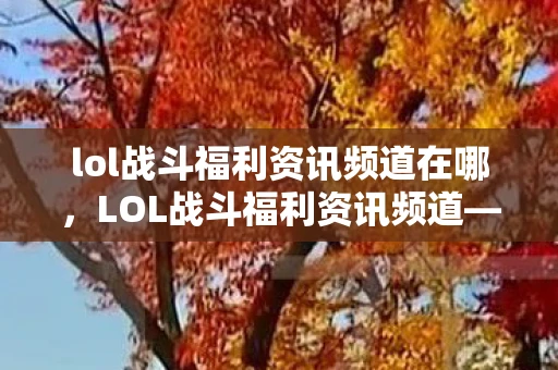 lol战斗福利资讯频道在哪，LOL战斗福利资讯频道—带你探索游戏中的福利宝藏