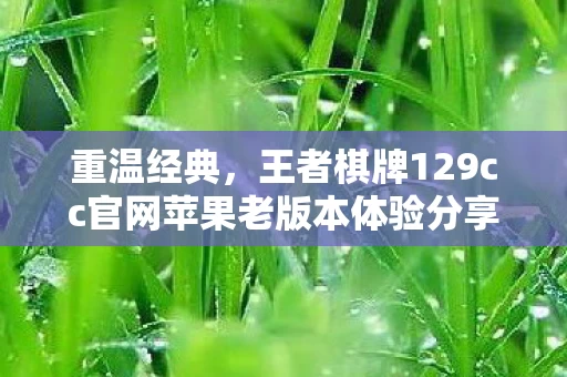 王者棋牌129cc官网苹果老版本体验分享图片