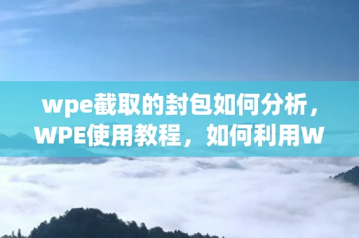 wpe截取的封包如何分析,WPE使用教程,如何利用WPE进行网络封包的截取与修改 wpe截取的封包如何分析,WPE使用教程,如何利用WPE进行网络封包的截取与修改