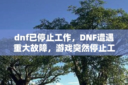 dnf已停止工作,DNF遭遇重大故障,游戏突然停止工作,玩家陷入困境 dnf已停止工作,DNF遭遇重大故障,游戏突然停止工作,玩家陷入困境