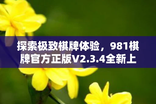 探索极致棋牌体验，981棋牌官方正版V2.3.4全新上线