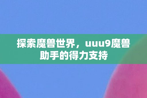 uuu9魔兽助手的得力支持图片